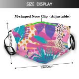 yanfind  Spring Botany Fashion Rainforest Flora Flowers Plant Tropical Layout Parrot Wildlife Dust Washable Reusable Filter and Reusable Mouth Warm Windproof Cotton Face