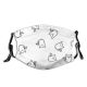 yanfind Childish Cat Cute Seamless Trendy Nursery Doodle Baby Design Face Pet Repeat Dust Washable Reusable Filter and Reusable Mouth Warm Windproof Cotton Face