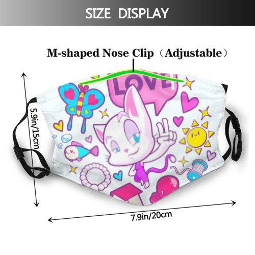 yanfind Butterfly Shark Smile Patch Kawaii Pin Cat Cute Poop Milk Colorful Fork Dust Washable Reusable Filter and Reusable Mouth Warm Windproof Cotton Face