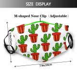 yanfind Isolated Garden Flora Cute Mexico Cactus Interior Thorn Summer Doodle Vintage Mexican Dust Washable Reusable Filter and Reusable Mouth Warm Windproof Cotton Face