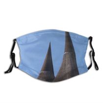 yanfind Steeple Place Pointy Historic Landmark National Sky Point Indonesian Cone Historic Worship Dust Washable Reusable Filter and Reusable Mouth Warm Windproof Cotton Face