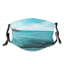 yanfind Idyllic Tropical Shot Vacation Daylight Leisure Recreation Sea Poolside Beach Island High Dust Washable Reusable Filter and Reusable Mouth Warm Windproof Cotton Face
