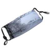 yanfind Winter Landscape Land Trees Sky Tree Winter Natural Atmospheric Freezing Snow Snow Dust Washable Reusable Filter and Reusable Mouth Warm Windproof Cotton Face
