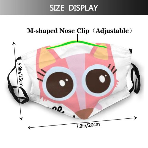 yanfind Crazy Isolated Childish Fur Fashion Little Comic Cute Big Fox Yeehaw Trendy Dust Washable Reusable Filter and Reusable Mouth Warm Windproof Cotton Face