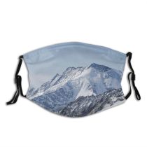 yanfind Ice Glacier Giant Daylight Hike Mountain Snowy Clouds Switzerland Climb Frozen Capped Dust Washable Reusable Filter and Reusable Mouth Warm Windproof Cotton Face
