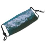 yanfind Idyllic Ice Pine Frosty Mountain Enviroment Snowy Icy Clouds Coniferous Frozen Tranquil   Dust Washable Reusable Filter and Reusable Mouth Warm Windproof Cotton Face