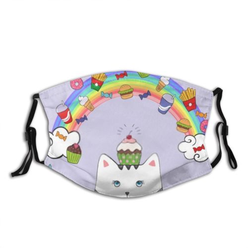 yanfind Fries Bun Candy Lovely Gluttony Kawaii Gulosity Cat Cute Cola Fancy Fantasy Dust Washable Reusable Filter and Reusable Mouth Warm Windproof Cotton Face