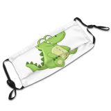 yanfind Isolated Clipart Comic Cute Stuffed Alligator Teddy Soft Innocent Playing Toy Fluffy Dust Washable Reusable Filter and Reusable Mouth Warm Windproof Cotton Face