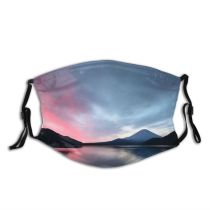 yanfind Igniting Transparent Dramatic Star Distant  Landscape Volcano Tranquiy Prefecture Peak Night Dust Washable Reusable Filter and Reusable Mouth Warm Windproof Cotton Face