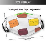 yanfind Abstract Isolated Smile Whisker Handdrawn Cat Striped Cute Simplicity Seamless Doodle Anger Dust Washable Reusable Filter and Reusable Mouth Warm Windproof Cotton Face