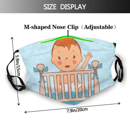 yanfind Carriage Life Bed Pacifier Pin Game Cute Milk Stroller Socks Kid Note Dust Washable Reusable Filter and Reusable Mouth Warm Windproof Cotton Face