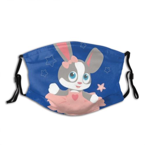 yanfind Cute Easter Hare Stars Unique Rabbit Baby Dancer Design Sweet Playing Pet Dust Washable Reusable Filter and Reusable Mouth Warm Windproof Cotton Face