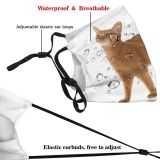 yanfind Cinnamon Isolated Cat Sorrel Abyssin Abyssinian Ethiopia Ruddy Pet Studio Short Dust Washable Reusable Filter and Reusable Mouth Warm Windproof Cotton Face