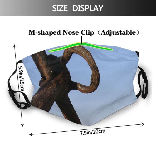 yanfind Iron Sky Plant Sculpture Sky Tree Rust Wood Metal Anchor Dust Washable Reusable Filter and Reusable Mouth Warm Windproof Cotton Face