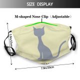 yanfind Abstract Isolated Young Cat Construction Cute Kitty Office Minimalistic Use Information Puppy Dust Washable Reusable Filter and Reusable Mouth Warm Windproof Cotton Face