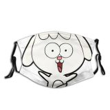 yanfind Free Artwork Dog Puppy Doodle Quirky Pet Art Retro Freehand Drawn Funny Dust Washable Reusable Filter and Reusable Mouth Warm Windproof Cotton Face