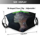 yanfind Brain Order Organ Deep UK CPU Generated Portrait Constellation Dimensional Network Topics Dust Washable Reusable Filter and Reusable Mouth Warm Windproof Cotton Face