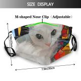 yanfind Abstract Expensive Brush Underground Easy Fashion Cat Cute Details Several Nose Colorful   Dust Washable Reusable Filter and Reusable Mouth Warm Windproof Cotton Face