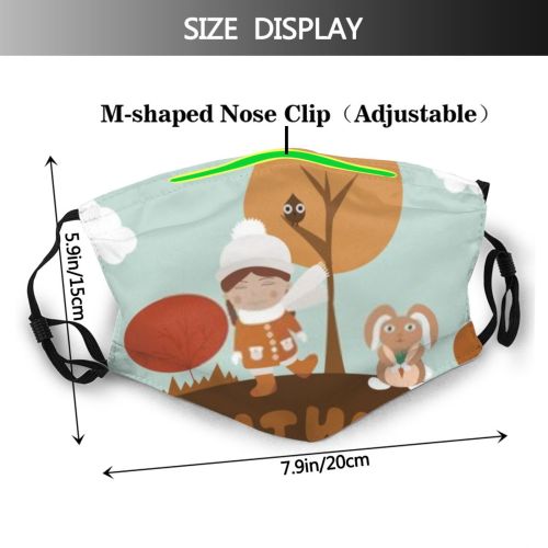 yanfind Bird Fur Picture Little Thanksgiving Cute Warm Sky Kid Child Autumn Felt Dust Washable Reusable Filter and Reusable Mouth Warm Windproof Cotton Face