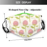 yanfind Garden Clover Flora Seamless Natural Herb Weeds Summer Meadow Vintage Grass Design Dust Washable Reusable Filter and Reusable Mouth Warm Windproof Cotton Face