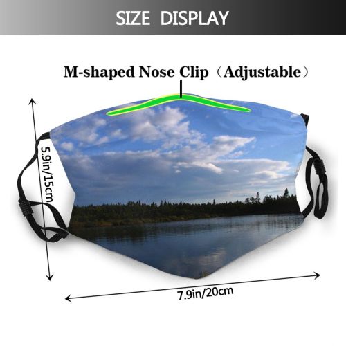 yanfind Cloud Resources Lake Landscape Sky Reflection Slovenia Lake Natural Forests Clouds Dust Washable Reusable Filter and Reusable Mouth Warm Windproof Cotton Face