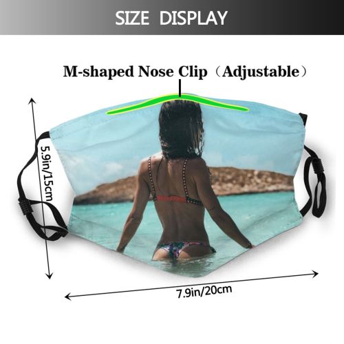 yanfind Lady Tropical Vacation Model Depth Swimsuit Focus Attractive Fashion Field Leisure Recreation Dust Washable Reusable Filter and Reusable Mouth Warm Windproof Cotton Face