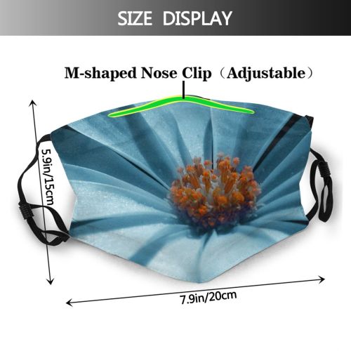 yanfind Flower Flowering Macro Plant Pollen Plant Petal Daisy Flower Dust Washable Reusable Filter and Reusable Mouth Warm Windproof Cotton Face