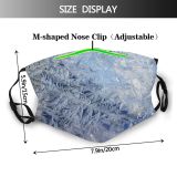 yanfind Winter Texture Xmas Norway Christmas Ice Ice Frost Winter Freezing Snow Dust Washable Reusable Filter and Reusable Mouth Warm Windproof Cotton Face