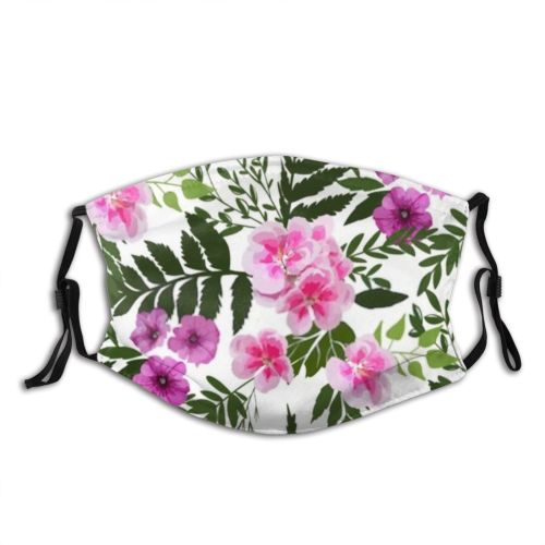 yanfind Abstract Garden Fashion Flora Little Cute Summertime Seamless Colorful Feminine Lily Wedding Dust Washable Reusable Filter and Reusable Mouth Warm Windproof Cotton Face