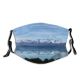 yanfind Highland Lake Natural Wilderness Cloud Landscape Mountain Sky Landforms Zealand Mountainous Reflection Dust Washable Reusable Filter and Reusable Mouth Warm Windproof Cotton Face