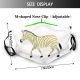 yanfind Abstract Isolated Stripes Garden Zebra Cat Carnivore Wildlife Fauna Leopard Design Africa Dust Washable Reusable Filter and Reusable Mouth Warm Windproof Cotton Face