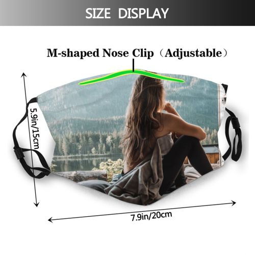 yanfind Lake Inspirational Model Bed Mountain Mountains Europe Wanderlust Beautiful Wilderness Adventure Sheets Dust Washable Reusable Filter and Reusable Mouth Warm Windproof Cotton Face