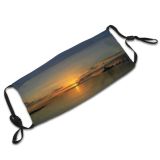 yanfind Horizon Evening Pilot Cloud Sunset Boat Sea Sky Harbour Richards Afternoon Bay Dust Washable Reusable Filter and Reusable Mouth Warm Windproof Cotton Face