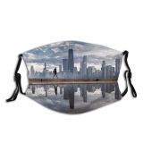 yanfind Lake Sunset Downtown Dawn Road Clouds Buildings Concrete Architecture Sky Bay City Dust Washable Reusable Filter and Reusable Mouth Warm Windproof Cotton Face