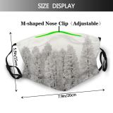 yanfind Winter Frozen Xmas Frost Christmas Spruce Winter Atmospheric Picture Landscape Shortleaf Snow Dust Washable Reusable Filter and Reusable Mouth Warm Windproof Cotton Face