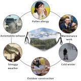 yanfind Idyllic Lake Calm Pine Mountain Forest Clouds Tranquil Scenery Capped Mountains Winter Dust Washable Reusable Filter and Reusable Mouth Warm Windproof Cotton Face