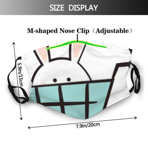 yanfind Isolated Trolley Cute Bag Easter Hare Market Basket Rabbit Cart Retail Commerce Dust Washable Reusable Filter and Reusable Mouth Warm Windproof Cotton Face