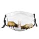 yanfind Fighting Reindeer Elk Caribou Reindeer Fights Rack Snow Ground Elk Rudolf Deer Dust Washable Reusable Filter and Reusable Mouth Warm Windproof Cotton Face
