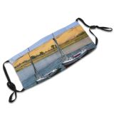 yanfind District Watercraft Transportation Sailboat Sail Sky River Vehicle Nil Lake Boat Egypt Dust Washable Reusable Filter and Reusable Mouth Warm Windproof Cotton Face