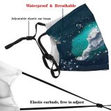 yanfind Drone Ice Exploration America Social Heritage Aerial Dramatic Fjord Icefjord Point Landscape Dust Washable Reusable Filter and Reusable Mouth Warm Windproof Cotton Face