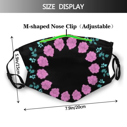 yanfind  Spring Flower Decor Vintage Garden Drown Romantic Plant Invite Retro Bunch Dust Washable Reusable Filter and Reusable Mouth Warm Windproof Cotton Face