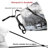 yanfind Winter Landscape Trees Plant Twig Tree Tree Branch Plant Frost Winter Natural Dust Washable Reusable Filter and Reusable Mouth Warm Windproof Cotton Face