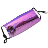 yanfind Lake Sunset Reflections Dawn Clouds River Mountains Beautiful Country Tree Rural Outdoors Dust Washable Reusable Filter and Reusable Mouth Warm Windproof Cotton Face