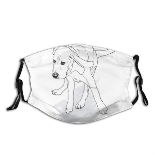 yanfind Cute Beagle Dog Puppy Relax Pet Joyful Happy Portrait Funny Running Tri Dust Washable Reusable Filter and Reusable Mouth Warm Windproof Cotton Face