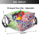 yanfind Abstract Bird Young Little Cute Made Colorful Natural Wildlife Birds Design Beautiful Dust Washable Reusable Filter and Reusable Mouth Warm Windproof Cotton Face