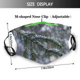 yanfind Leaf Coniferous Frozen Austria Needle Tree Evergreen Snow Branch Fir Spruce Pine Dust Washable Reusable Filter and Reusable Mouth Warm Windproof Cotton Face