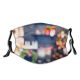 yanfind Glowing Design Defocused Built City Event Home Abstract Architecture Room Living Interior Dust Washable Reusable Filter and Reusable Mouth Warm Windproof Cotton Face