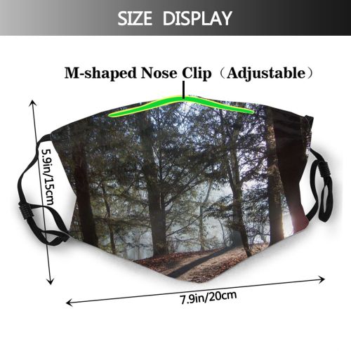 yanfind Natural Atmospheric Woody Landscape Light Netherlands Wood Holland Amsterdamse Forest Leaf Tree Dust Washable Reusable Filter and Reusable Mouth Warm Windproof Cotton Face