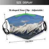yanfind Ice Glacier Daylight Hike Mountain Panorama Clouds Climb Frozen Dramatic Altitude High Dust Washable Reusable Filter and Reusable Mouth Warm Windproof Cotton Face