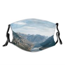 yanfind Lake Daylight Sunset Hike Dawn Mountain Sunshine Clouds Scenery Valley Hills Outdoors Dust Washable Reusable Filter and Reusable Mouth Warm Windproof Cotton Face